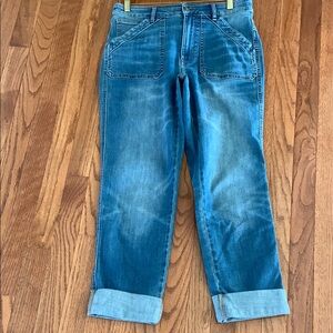 J Jill straight cuffed crop jean